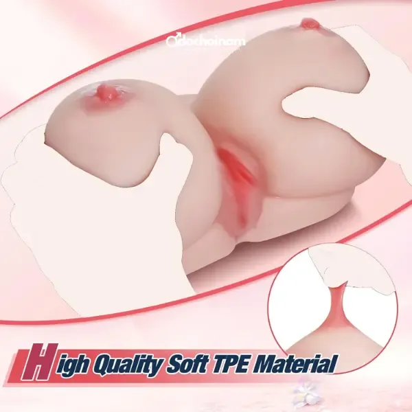 Búp bê tình dục 3 trong 1, Cặp ngực, âm đạo và hậu môn - Silicone cao cấp siêu thật  [Quà tặng: Gel bôi trơn 200ml] 