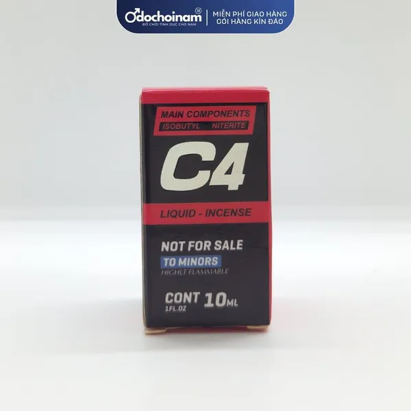 Popper 10ml C4 Đỏ Liquid - Incense tăng cảm giác hưng phấn 
