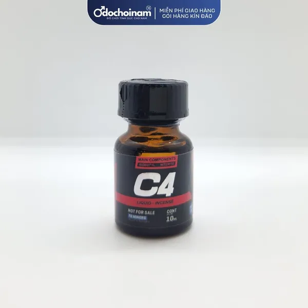 Popper 10ml C4 Đỏ Liquid - Incense tăng cảm giác hưng phấn 