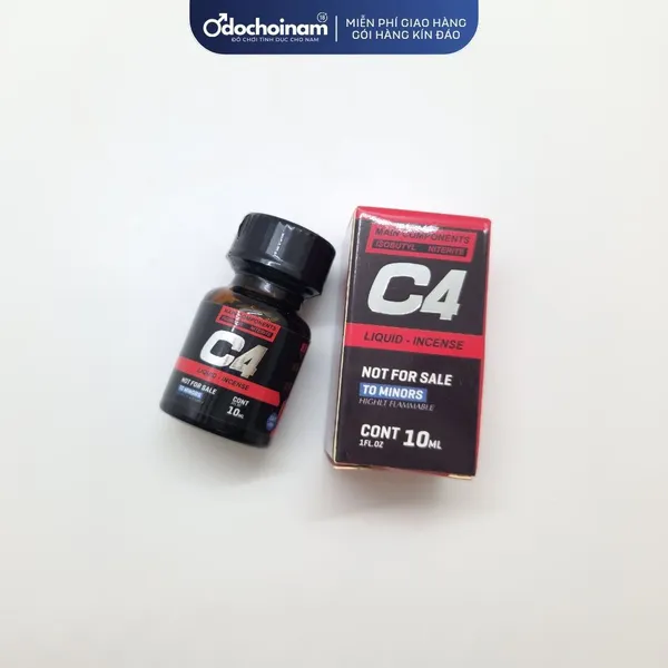 Popper 10ml C4 Đỏ Liquid - Incense tăng cảm giác hưng phấn 