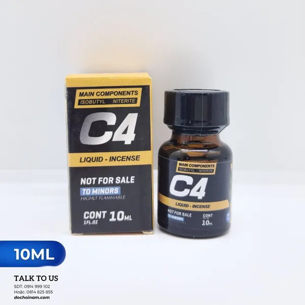 Popper 10ml C4 Liquid - Incense tăng cảm giác hưng phấn