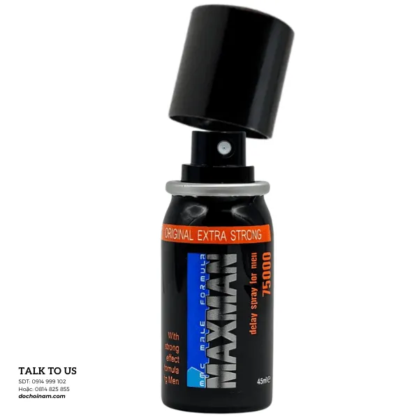 MAXMAN 75000 – Chai xịt lâu xuất tinh cho nam giới, tăng tự tin phòng the