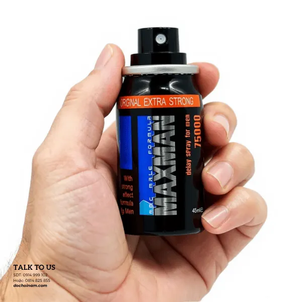 MAXMAN 75000 – Chai xịt lâu xuất tinh cho nam giới, tăng tự tin phòng the