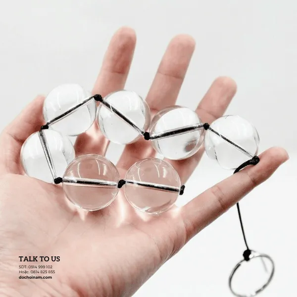 Chuỗi hạt pha lê fisting hậu môn - Đồ chơi Fisting BDSM cho nam [Quà tặng: Gel bôi trơn 200ml] 