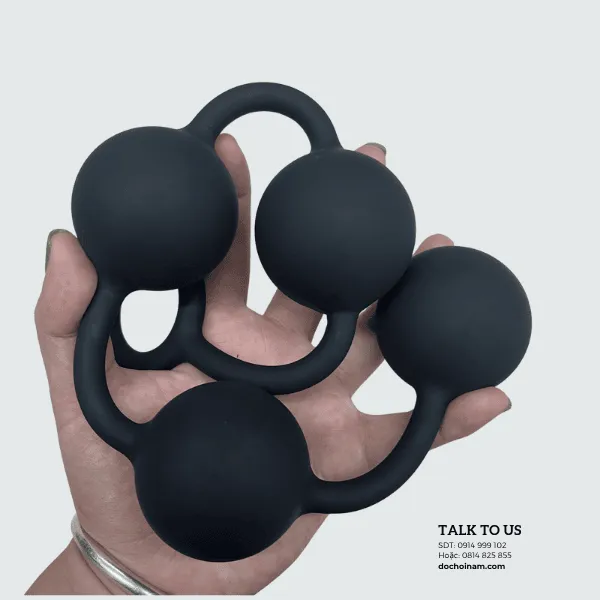 Chuỗi hạt fisting hậu môn 45cm, to 4,5cm - Đồ chơi Fisting BDSM cho nam [Quà tặng: Gel bôi trơn 200ml]