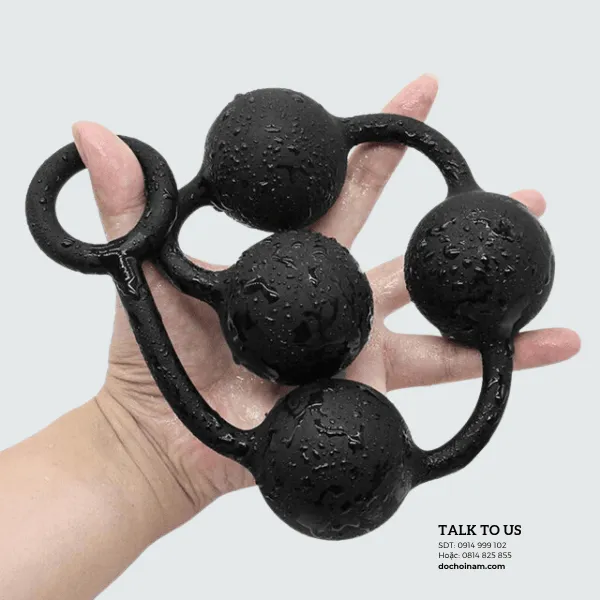 Chuỗi hạt fisting hậu môn 45cm, to 4,5cm - Đồ chơi Fisting BDSM cho nam [Quà tặng: Gel bôi trơn 200ml]