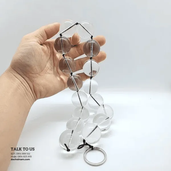 Chuỗi hạt pha lê fisting hậu môn - Đồ chơi Fisting BDSM cho nam [Quà tặng: Gel bôi trơn 200ml] 