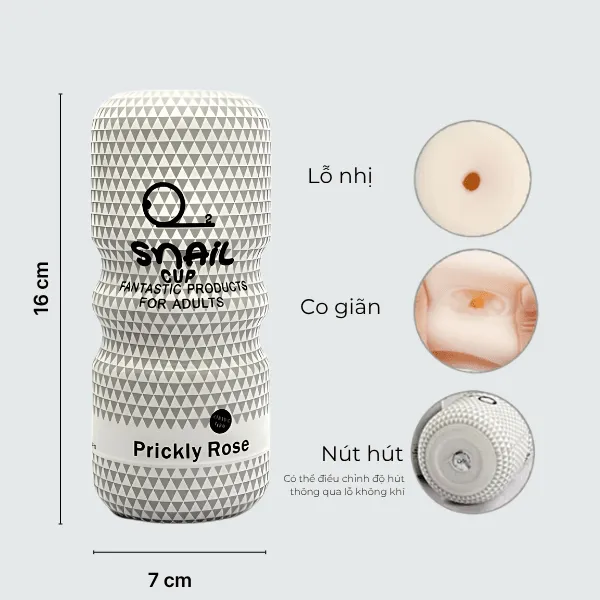 Cốc thủ dâm Snail Cup Prickly Rose cầm tay cho nam -   Phiên bản lỗ hậu môn [Quà tặng: Gel bôi trơn 200ml] 