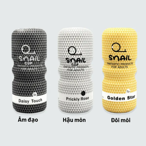 Cốc thủ dâm Snail Cup Daisy Touch cầm tay cho nam -  Phiên bản âm đạo [Quà tặng: Gel bôi trơn 200ml] 