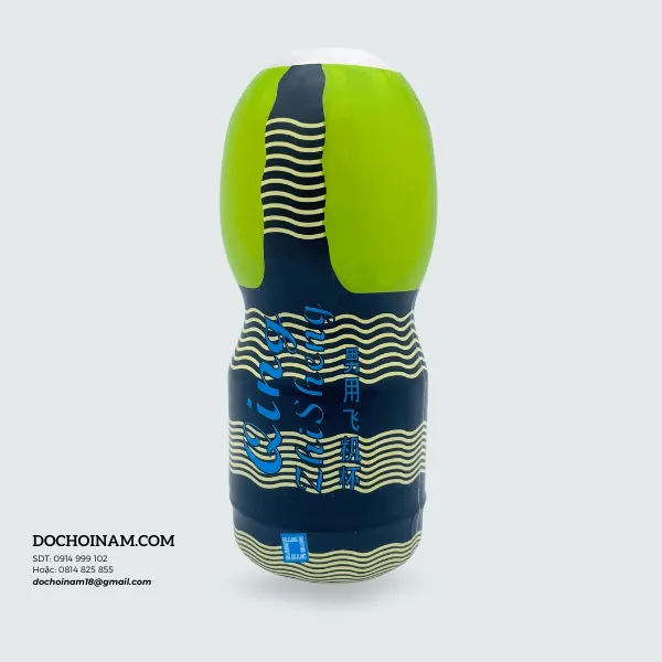 Cốc thủ dâm Qing cho nam, mềm mại, chân thật, hình âm đạo, giá rẻ, dễ vệ sinh - Xanh Đen - [Quà tặng: Gel bôi trơn 200ml]