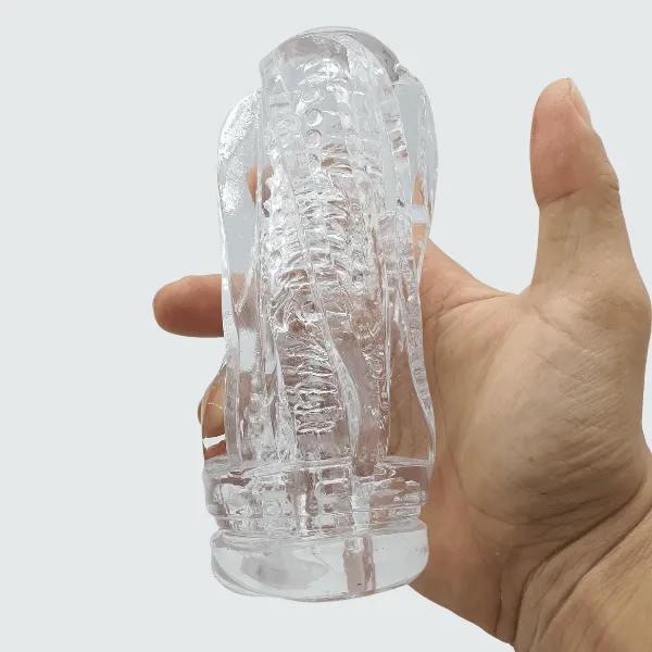 Cốc thủ dâm cầm tay Snail Cup trong suốt cho nam -  Xanh dương [Quà tặng: Gel bôi trơn 200ml] 