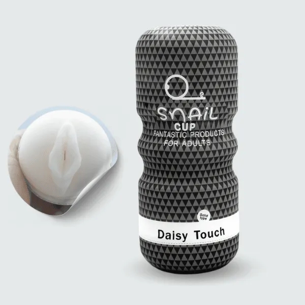 Cốc thủ dâm Snail Cup Daisy Touch cầm tay cho nam -  Phiên bản âm đạo [Quà tặng: Gel bôi trơn 200ml] 