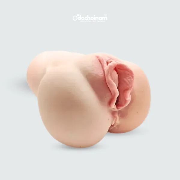 Búp bê tình dục 2 trong 1, âm đạo và hậu môn - Silicone nguyên khối [Quà tặng: Gel bôi trơn 200ml]