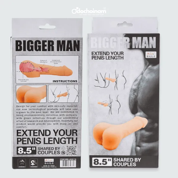 Cốc thủ dâm và bao đôn cu  BIGGER MAN – 2 trong 1 -  [Quà tặng: Gel bôi trơn 200ml] 