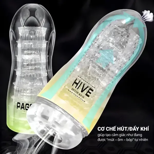 Cốc thủ dâm Hive siêu hạt siêu kích thích  -  [Quà tặng: Gel bôi trơn 200ml] 