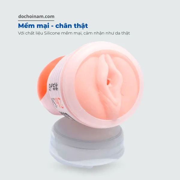 Cốc thủ dâm Qing cho nam, mềm mại, chân thật, hình âm đạo, giá rẻ, dễ vệ sinh - [ Quà tặng: Gel bôi trơn 200ml]