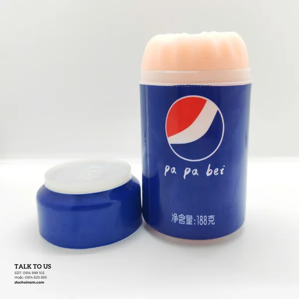 Cốc thủ dâm ngụy trang lon nước ngọt PaPaBei (Tặng Gel 200ml)