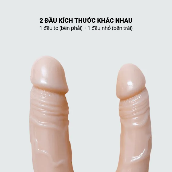 Cu Giả Hai Đầu Silicon Mềm 40cm – Đồ Chơi Tình Dục Cho Gay, Les – Kèm Gel Bôi Trơn 200ml