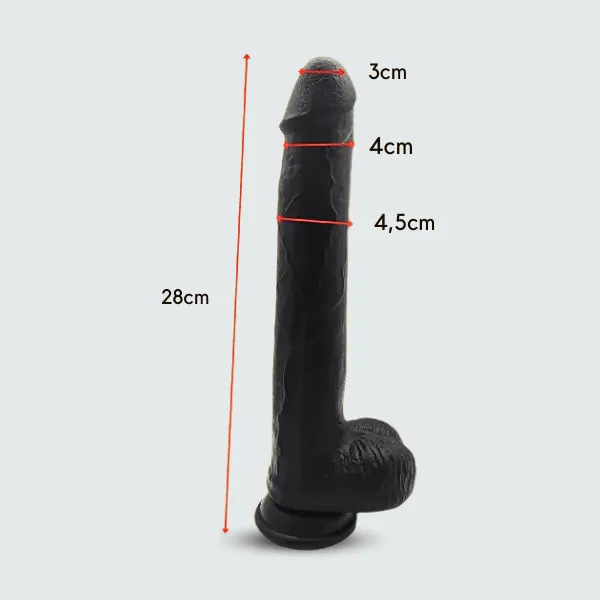 Cu đen Châu Phi 28cm - Quà tặng: Gel bôi trơn 200ml]