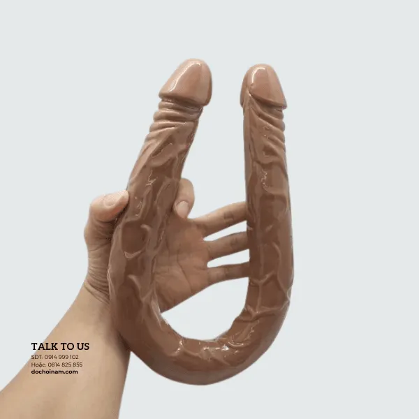 Cu Giả Hai Đầu Silicon Mềm 65cm – Đồ Chơi Tình Dục Cho Gay, Les – Kèm Gel Bôi Trơn 200ml