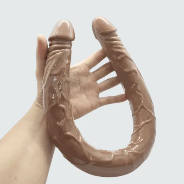 Cu Giả Hai Đầu Silicon Mềm 65cm – Đồ Chơi Tình Dục Cho Gay, Les – Kèm Gel Bôi Trơn 200ml