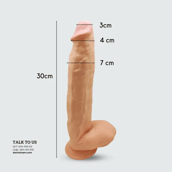 Cu khủng 30cm, hít tường, hít sàn, mềm dẻo – Đồ chơi tình dục cho gay gắn tường cực phê - [Quà tặng: Gel bôi trơn 200ml]