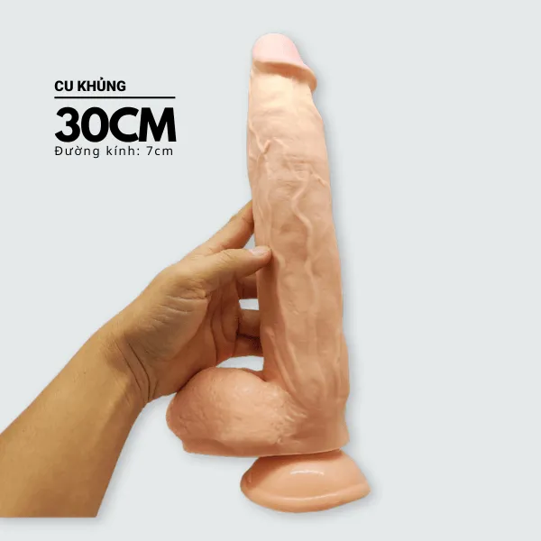 Cu khủng 30cm, hít tường, hít sàn, mềm dẻo – Đồ chơi tình dục cho gay gắn tường cực phê - [Quà tặng: Gel bôi trơn 200ml]