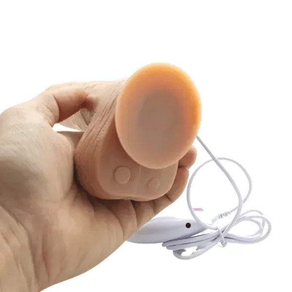 Cu giả rung lắc thụt ngoáy 18cm  – Sạc điện, điều khiển dây - [Quà tặng: Gel bôi trơn 200ml]