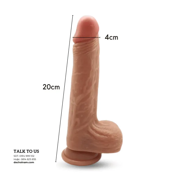 Cu giả lắc lư 20cm – Rung thụt ngoáy cực sâu - [Quà tặng: Gel bôi trơn 200ml + Hộp BCS]