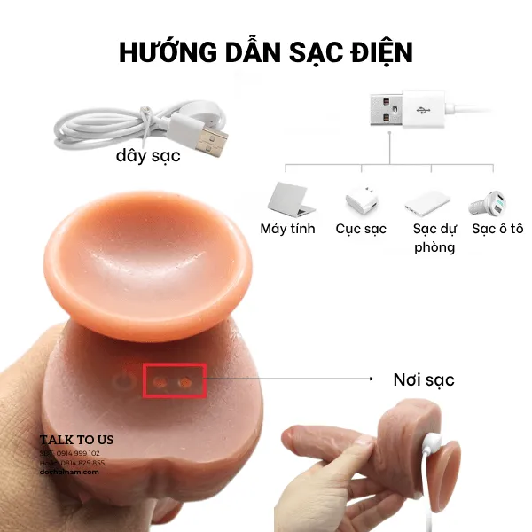 Cu giả lắc lư 20cm – Rung thụt ngoáy cực sâu - [Quà tặng: Gel bôi trơn 200ml + Hộp BCS]