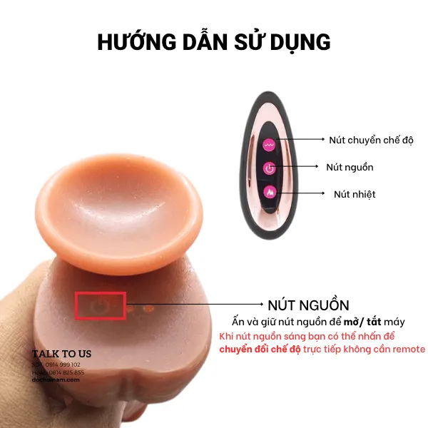 Cu giả lắc lư 20cm – Rung thụt ngoáy cực sâu - [Quà tặng: Gel bôi trơn 200ml + Hộp BCS]