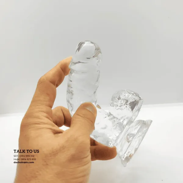 Dương Vật Giả Trong Suốt 14cm Hít Tường – Cu Giả Gắn Tường Mềm Dẻo, Sexy, Đồ Chơi Tình Dục Cho Gay- [Quà tặng: Gel bôi trơn 200ml] 