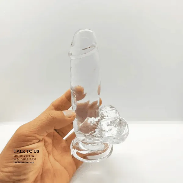 Dương Vật Giả Trong Suốt 14cm Hít Tường – Cu Giả Gắn Tường Mềm Dẻo, Sexy, Đồ Chơi Tình Dục Cho Gay- [Quà tặng: Gel bôi trơn 200ml] 