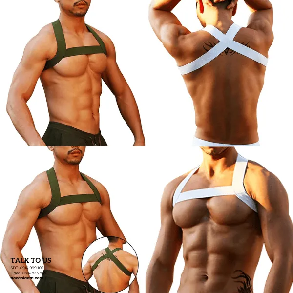Combo 2 Đai Ngực Nam Sexy BDSM – Phụ Kiện Harness Thời Trang Cực Quyến Rũ