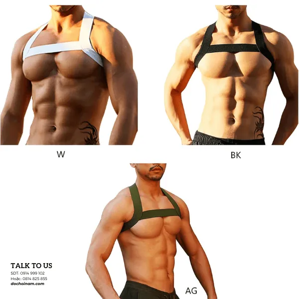Combo 2 Đai Ngực Nam Sexy BDSM – Phụ Kiện Harness Thời Trang Cực Quyến Rũ