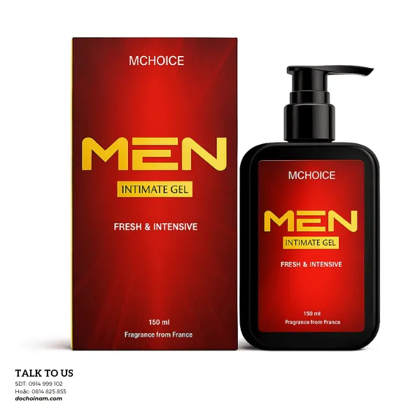 Dung Dịch Vệ Sinh Nam Mchoice Men Intimate Gel Fresh & Intensive 150ml – Hương Thơm Nam Tính Từ Pháp