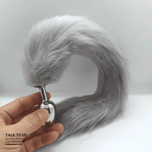 Đuôi Chồn Inox Gắn Hậu Môn – Plug Đuôi Thú Cosplay Kích Thích