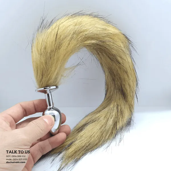 Đuôi Chồn Inox Gắn Hậu Môn – Plug Đuôi Thú Cosplay Kích Thích