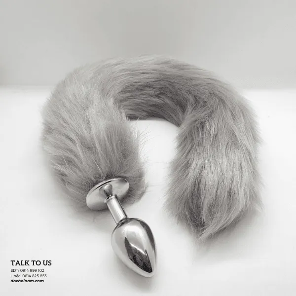 Đuôi Chồn Inox Gắn Hậu Môn – Plug Đuôi Thú Cosplay Kích Thích