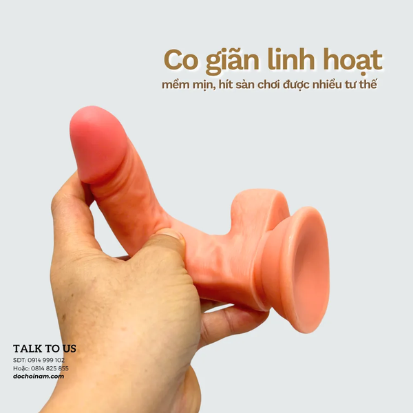 Dương Vật Giả Hít Tường 18cm – Đồ Chơi Tình Dục Cho Gay Gắn Tường Cực Phê - [Quà tặng: Gel bôi trơn 200ml] 