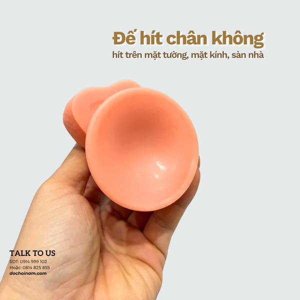 Dương Vật Giả Hít Tường 18cm – Đồ Chơi Tình Dục Cho Gay Gắn Tường Cực Phê - [Quà tặng: Gel bôi trơn 200ml] 