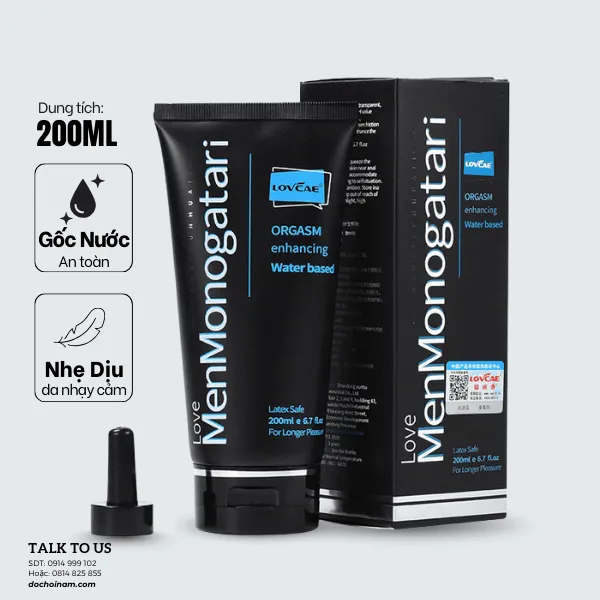 Gel Bôi Trơn Gốc Nước Monogatari 200ml – Dịu Nhẹ Cho Da Nhạy Cảm, Mềm Mượt Từng Khoảnh Khắc