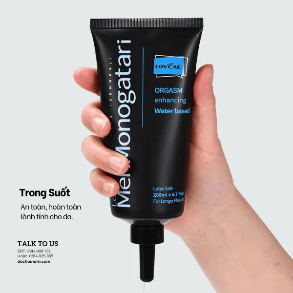Gel Bôi Trơn Gốc Nước Monogatari 200ml – Dịu Nhẹ Cho Da Nhạy Cảm, Mềm Mượt Từng Khoảnh Khắc