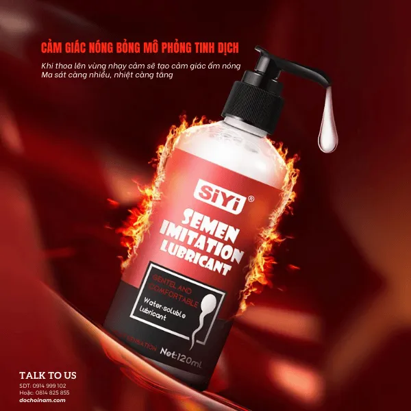 Gel bôi trơn gốc nước SiYi Semen Imitation Lubricant 120ml - Ấm nóng, trắng đục như tinh dịch 