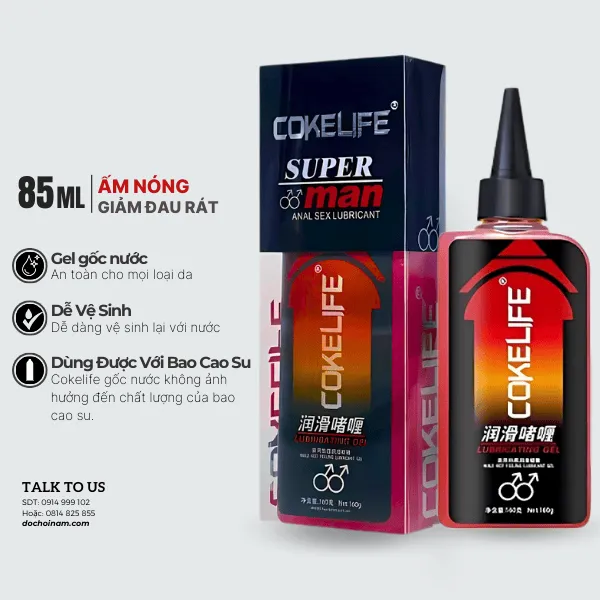 Gel Bôi Trơn Nóng Ấm COKELIFE Đỏ 85ml – Kích Thích Khoái Cảm Mãnh Liệt