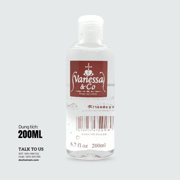 Gel bôi trơn Vanessa & Co 200ml – trong suốt, siêu nhờn, chuẩn Nhật 