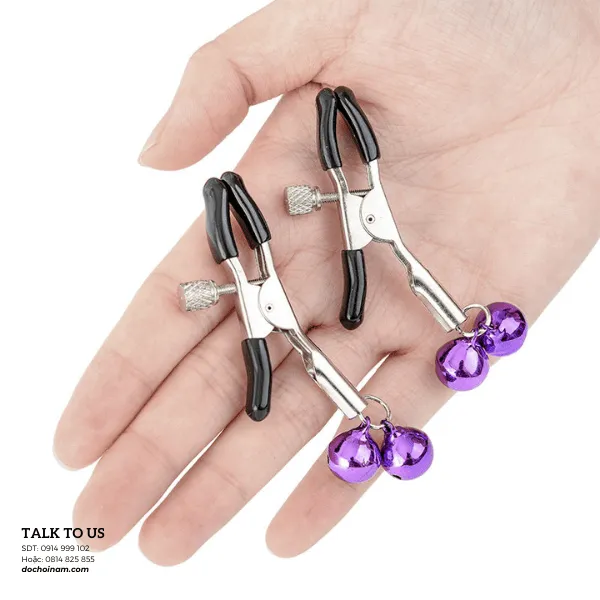 Kẹp Vú Inox Có Chuông – Kích Thích Cực Đỉnh, Sexy Khó Cưỡng