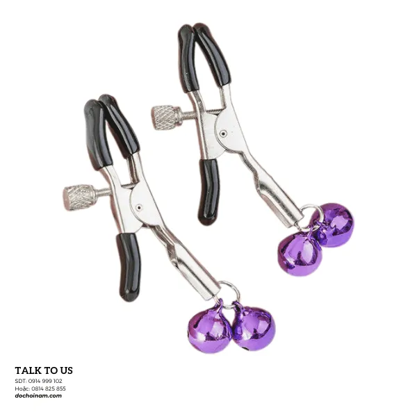 Kẹp Vú Inox Có Chuông – Kích Thích Cực Đỉnh, Sexy Khó Cưỡng