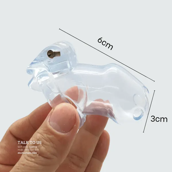 Khóa cu trong suốt, phù hợp với kích thước dương vật Việt Nam 