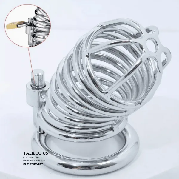 Khóa Dương Vật Lò Xo Inox Cao Cấp – Sexy, An Toàn & Thoáng Khí